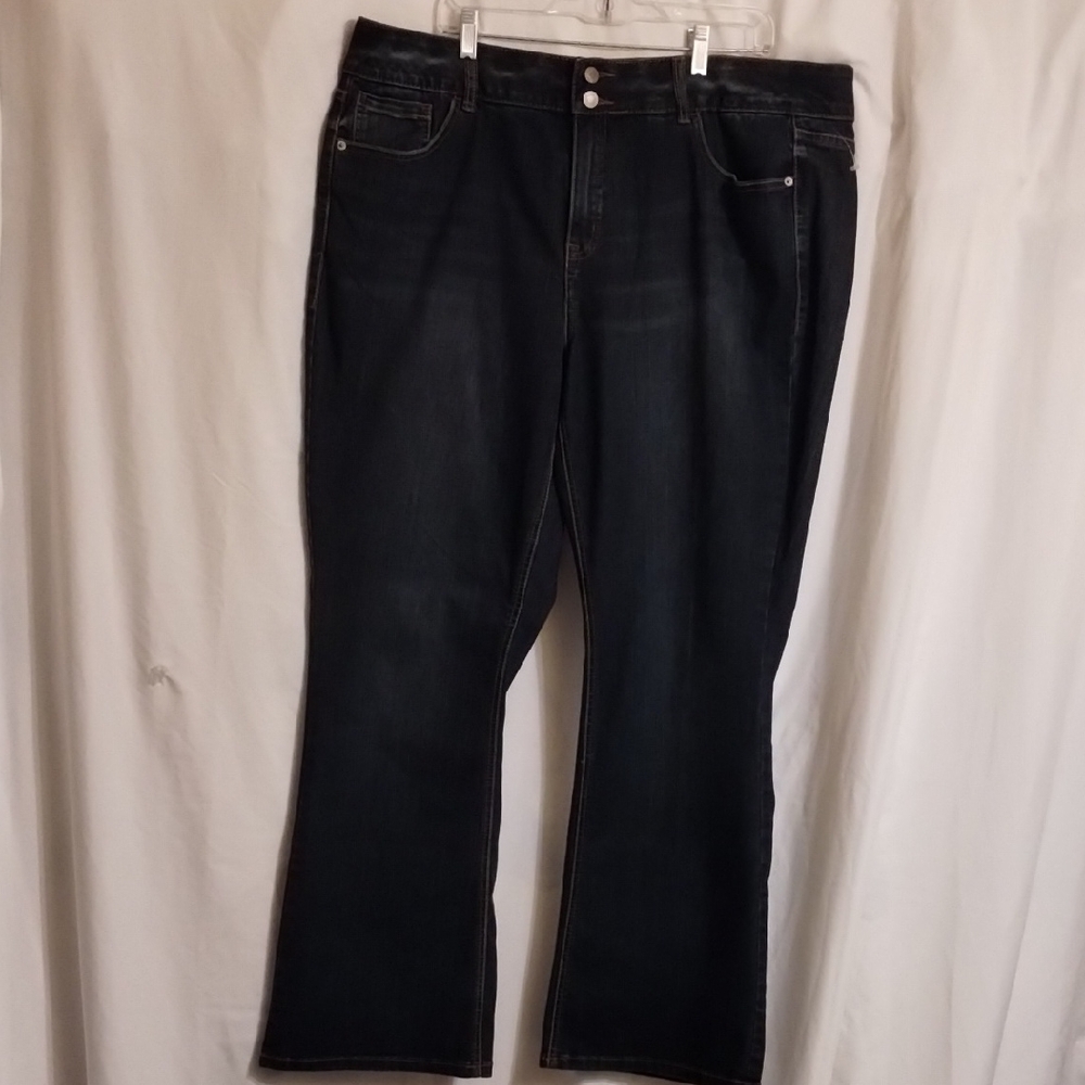 Lane Bryant Dark Wash Straight Leg Jeans